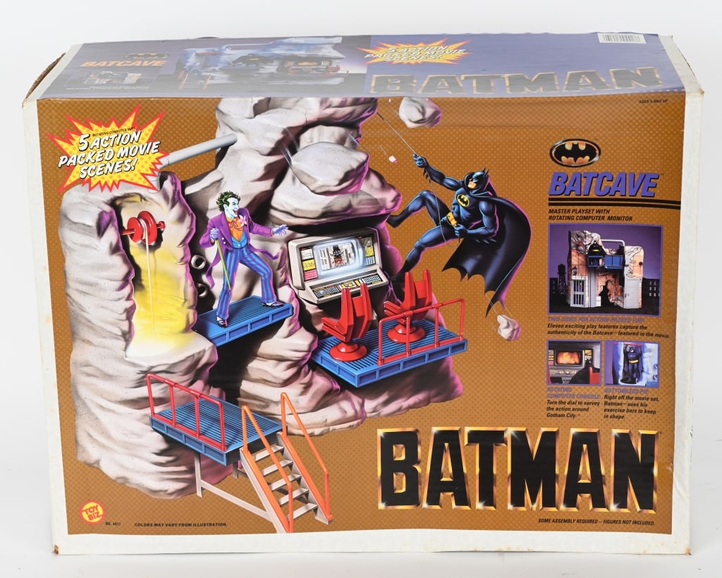 1989 TOYBIZ BATMAN BATCAVE MIB: 1989 ToyBiz Batman Batcave. Sealed in Box