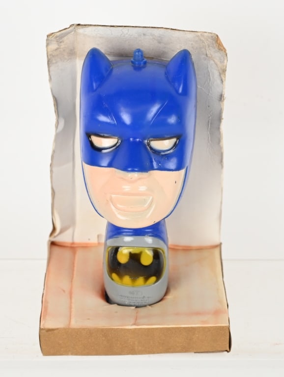 DURHAM BATMAN BICYCLE HORN: Durham Batman Bicycle Horn. Never used with card
