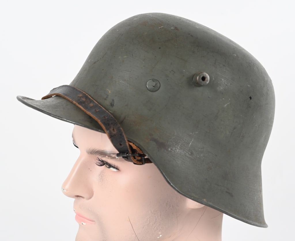 WW1 REWORKED FOR WWII SS MARKED HELMET WW2: WWI reworked for Pre WWII Civil Helmet as used by Police and factories and other various organizations in the third Reich. This helmet has a liner similar to a M16 but most likely produced&#