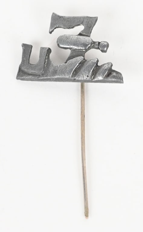 WWII NAZI GERMAN U-BOAT 777 KRIEGSMARINE STICKPIN: WWII Nazi German Stickpin of U-777 in excellent condition with a Knurled Stickpin. German submarine U-777 was a German Type VIIC U-boat built in World War II, launched on 25 March 1944, and commission