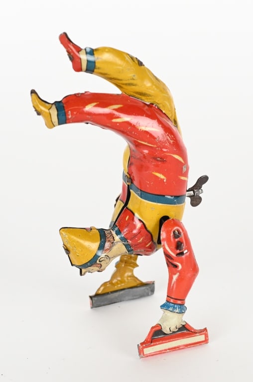 GERMAN TIN WINDUP HAND STAND CLOWN (1 of 4)