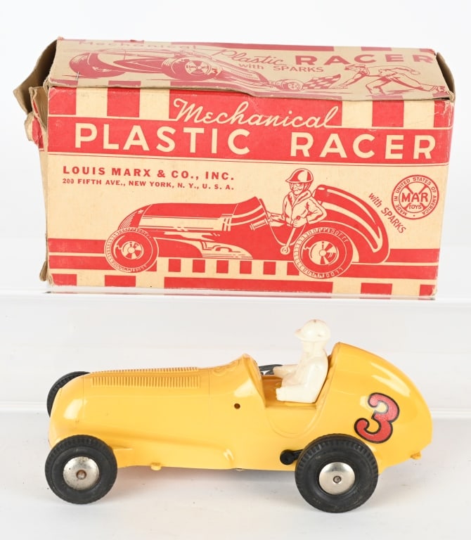 MARX WINDUP PLASTIC RACER w/ BOX (1 of 7)