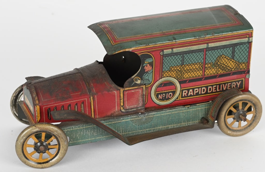 CHEIN TIN WINDUP #10 RAPID DELIVERY VAN (1 of 5)