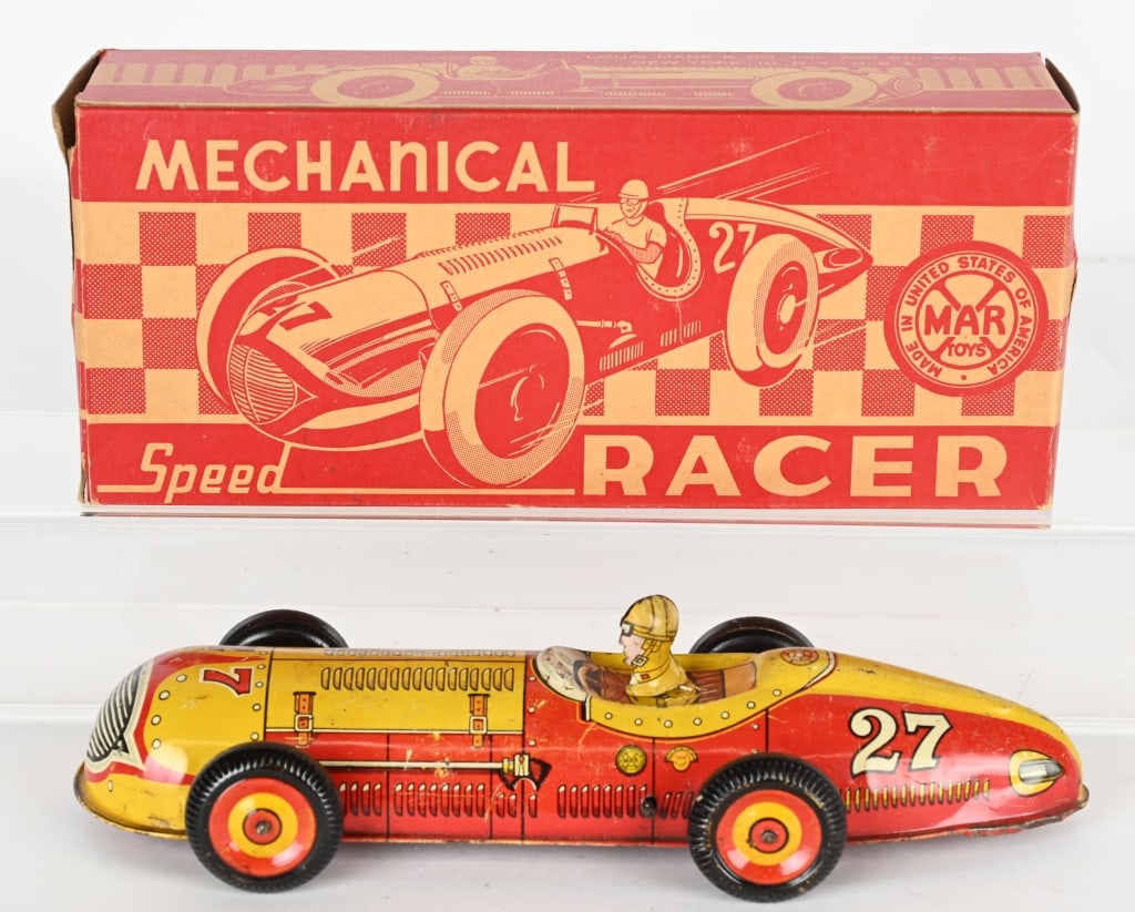 MARX TIN WINDUP SPEED RACER w/ BOX (1 of 6)