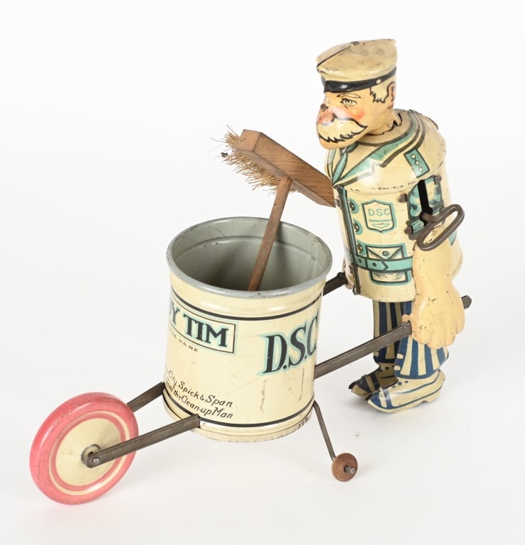 MARX TIN WINDUP TIDY TIM STREET SWEEPER (1 of 4)