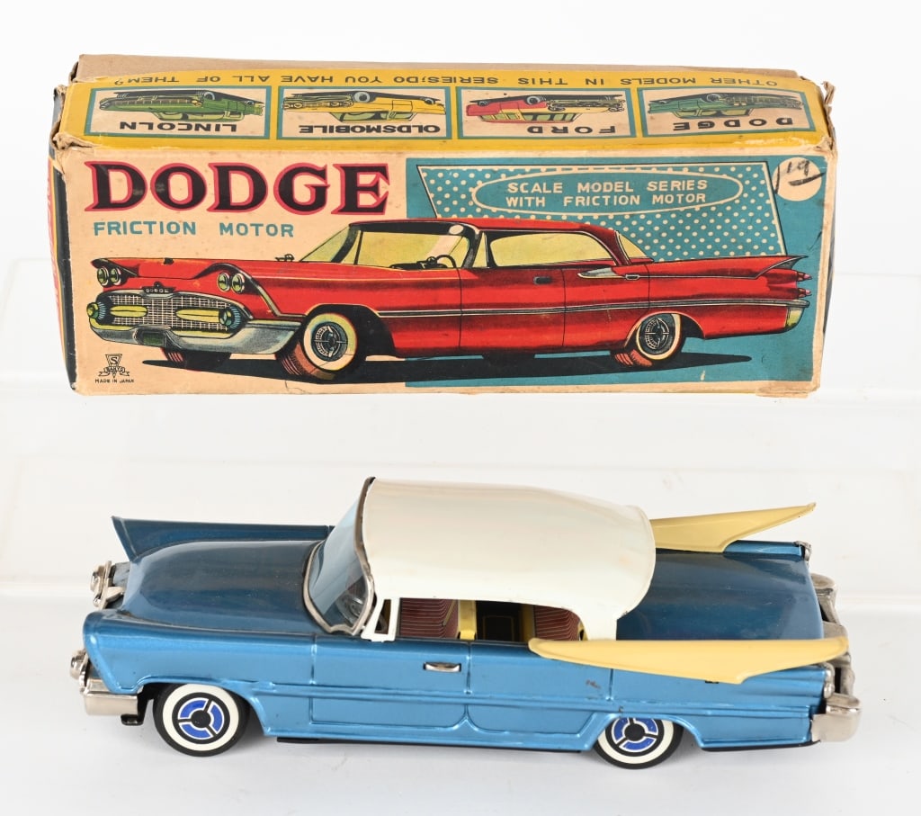 SANYO TIN FRICTION 1958 DODGE SEDAN w/ BOX (1 of 7)
