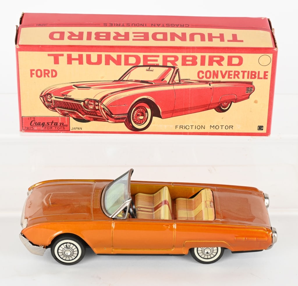 JAPAN TIN FRICTION 1962 FORD THUNDERBIRD w/ BOX (1 of 7)