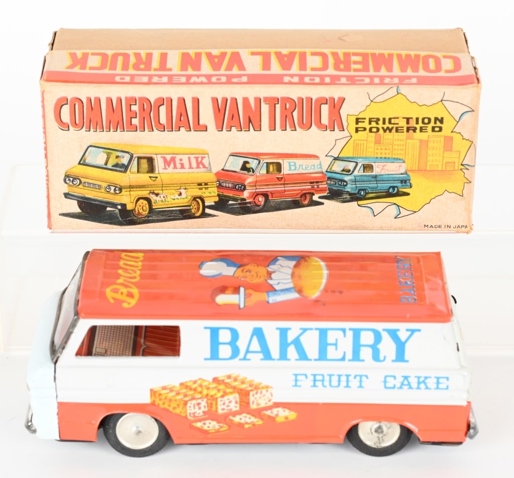 JAPAN TIN FRICTION BAKERY VAN w/ BOX (1 of 6)