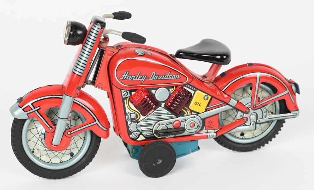 JAPAN TIN FRICTION HARLEY DAVIDSON MOTORCYCLE (1 of 4)