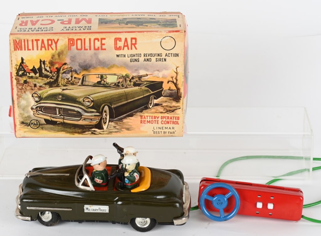 LINEMAR BATTERY OP MILITARY POLICE CAR w/ BOX (1 of 8)
