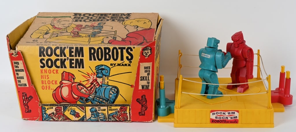 MARX ROCK EM' SOCK EM' ROBOTS w/ BOX (1 of 6)