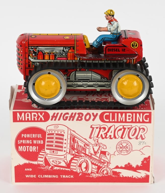 MARX TIN WINDUP HIGHBOY CLIMBING TRACTOR (1 of 4)