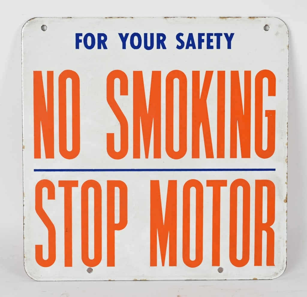 DSP GULF NO SMOKING STOP MOTOR SIGN (1 of 2)