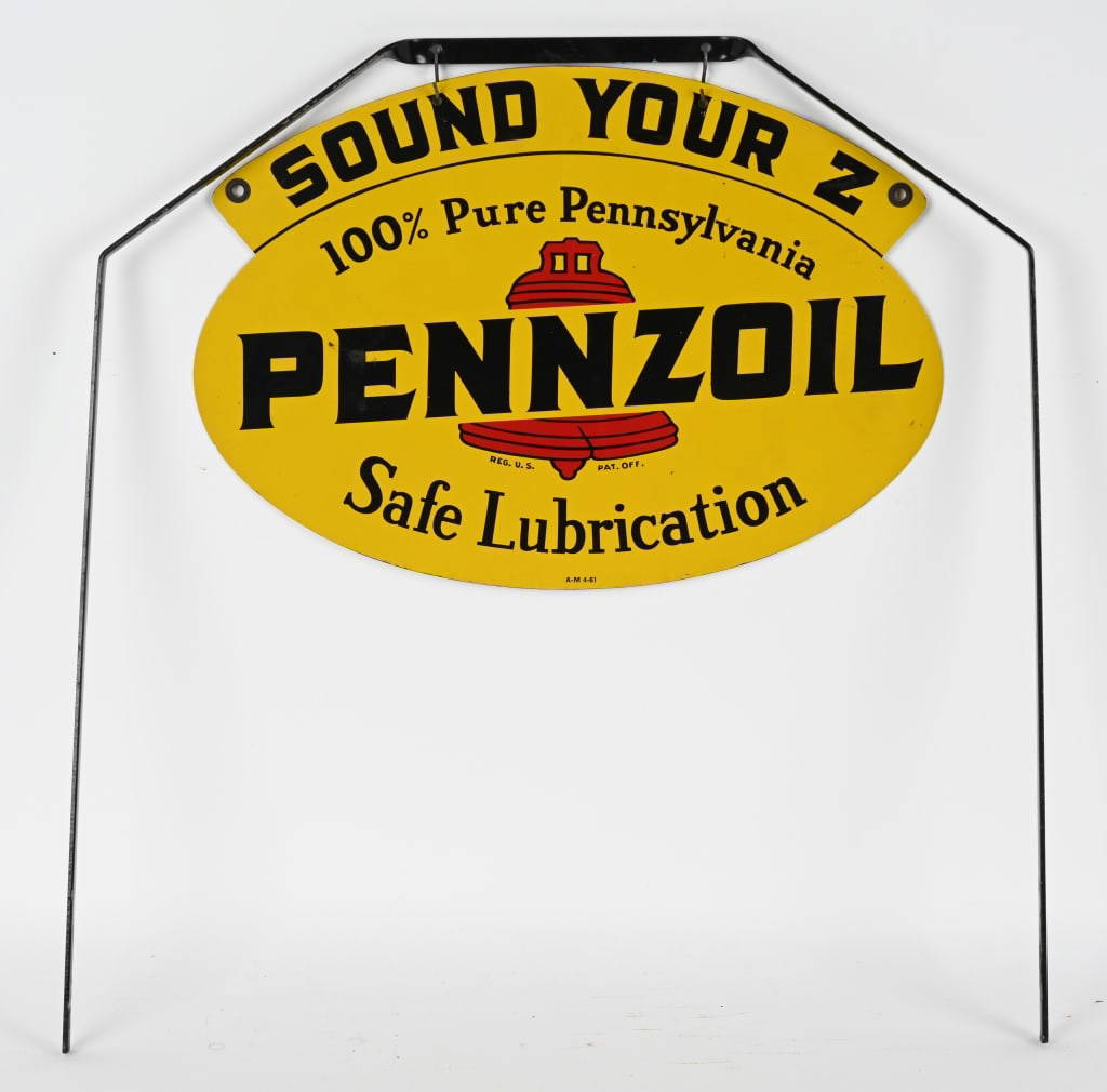 Sound Your Z Pennzoil Double Sided Tin Sign Auction