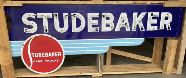 STUDEBAKER ART DECO PORCELAIN NEON BY WALKER