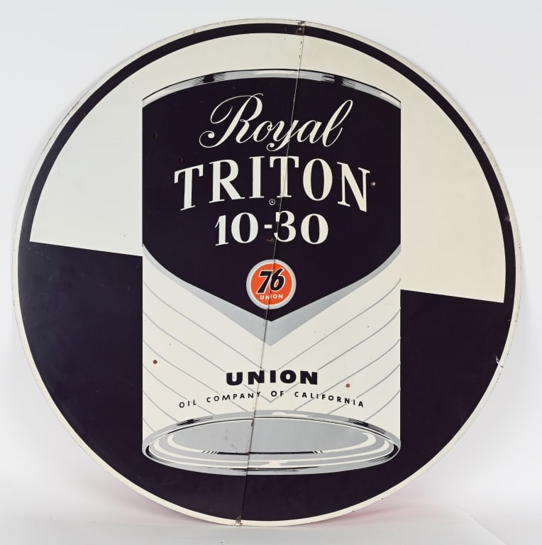 UNION 76 ROYAL TRITON 10-30 OIL TIN SIGN (1 of 2)