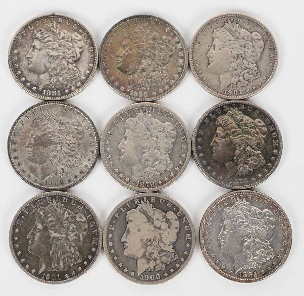 9- MORGAN SILVER DOLLARS (1 of 2)