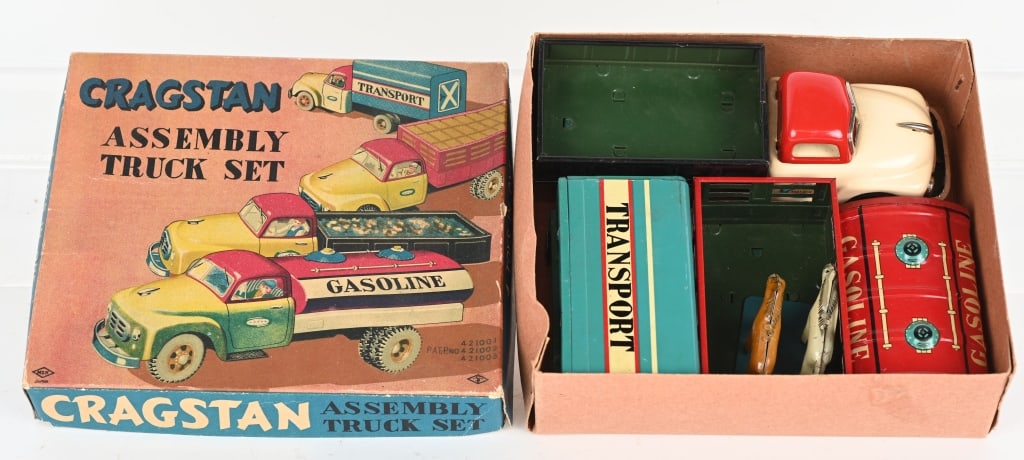 JAPAN TIN FRICTION TRUCK ASSEMBLY SET w/ BOX (1 of 6)