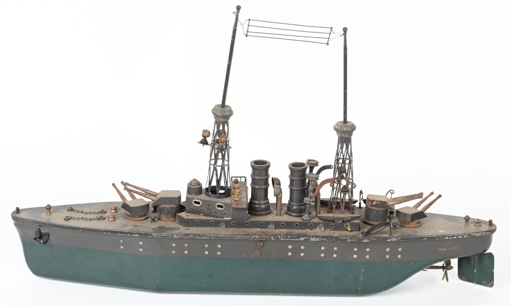 ORKIN TIN WINDUP NEW YORK BATTLESHIP (1 of 6)