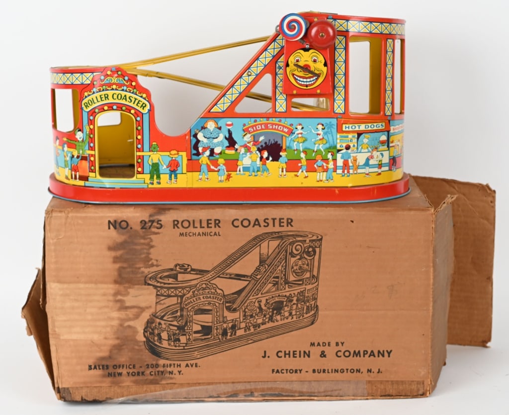CHEIN TIN WINDUP ROLLER COASTER w/ BOX (1 of 8)