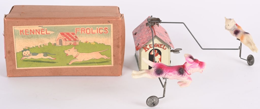 JAPAN WINDUP KENNEL FROLICS w/ BOX (1 of 4)
