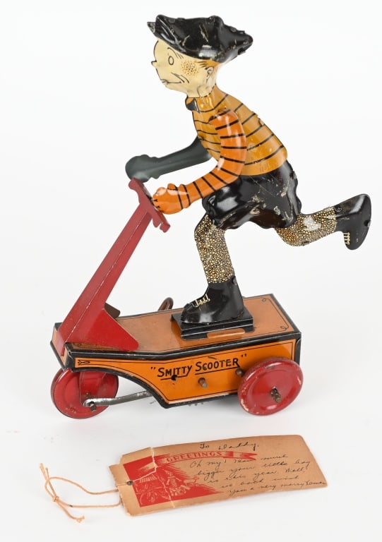 MARX TIN WINDUP SMITTY SCOOTER (1 of 7)