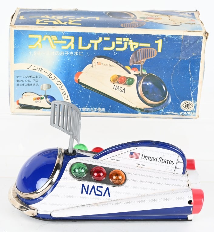 JAPAN TIN BATTERY OP NASA SPACE SHIP w/ BOX (1 of 8)