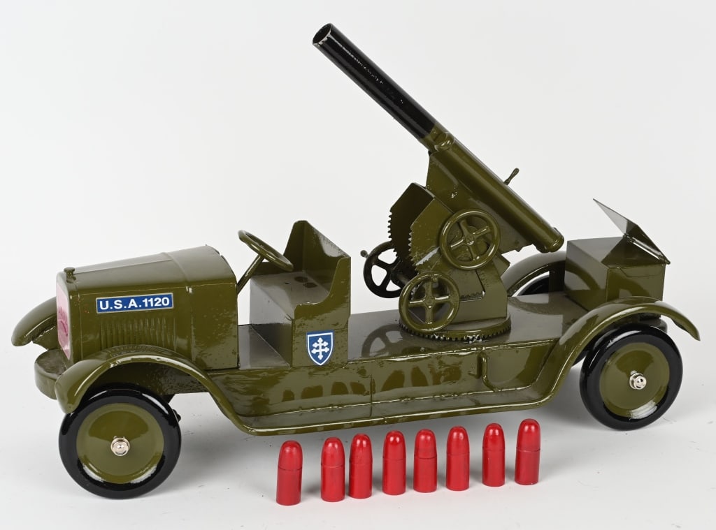 SONNY PRESSED STEEL MILITARY CANNON TRUCK (1 of 6)
