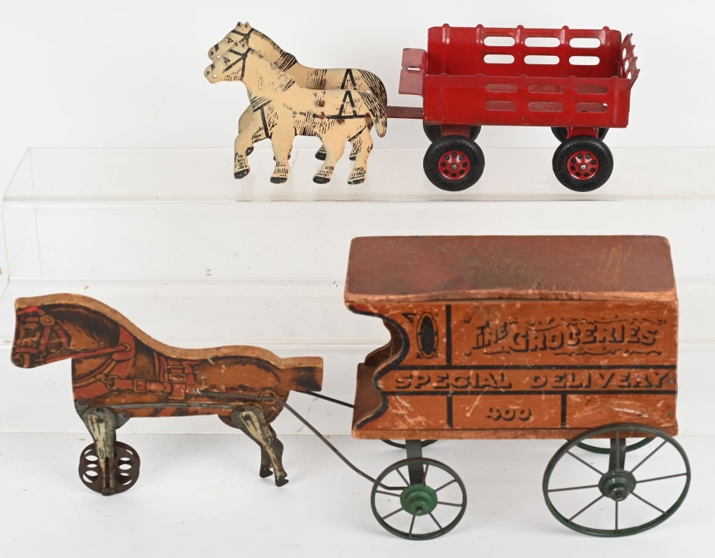 MARX & GIBBS HORSE DRAWN WAGONS (1 of 3)