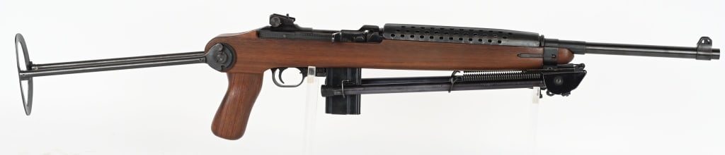 UNIVERSAL FIREARMS MODEL M1 CARBINE: SERIAL NUMBER: 178542. BARREL: 18". CALIBER: .30 CARBINE. MANUFACTURED: EARLY 1970S. Standard markings. Blade front sight and adjustable stamped rear (loose). Original blued finish. Walnut wood stock