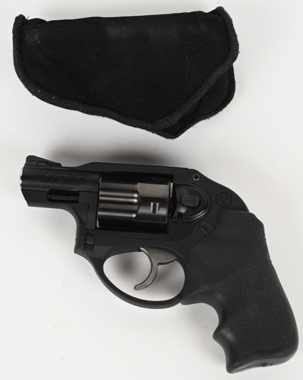 RUGER LCR REVOLVER: SERIAL NUMBER: 544-14998 BARREL: 1 7/8" CALIBER: 38 SPL +P Black polymer frame with Ruger logo"s molded in. 5 shot cylinder, shiny chambers and bore. Grip is rubber with Ruger logo in the rear. Comes 