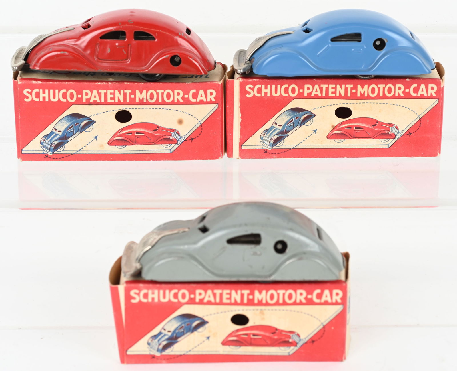 3- SCHUCO PATENT MOTOR CARS w/ BOXES (1 of 4)