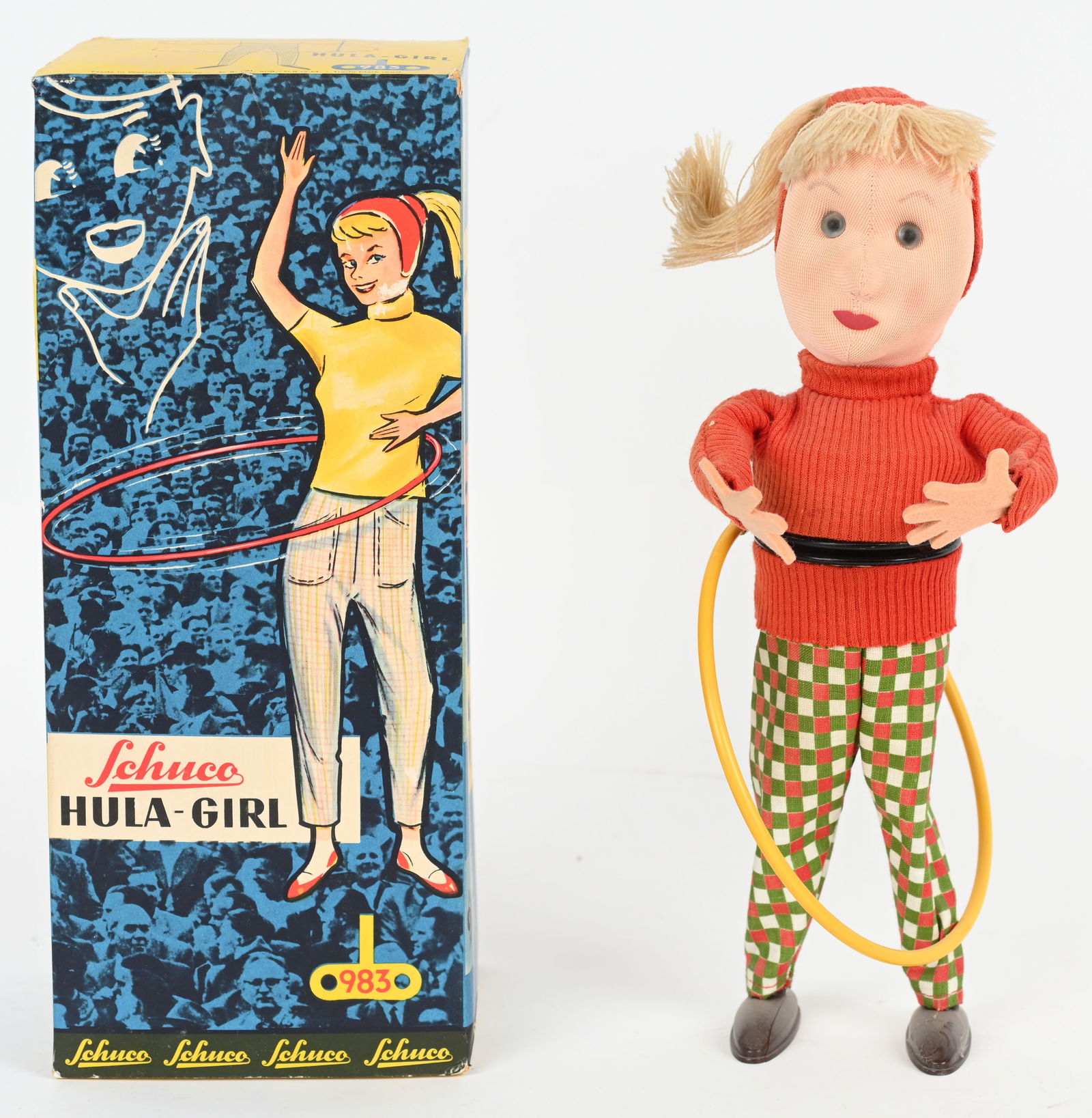 SCHUCO 983 HULA GIRL w/ BOX: Great looking Hula Girl. Looks never played with. Works. Boxed 11 1/2" Excellent
