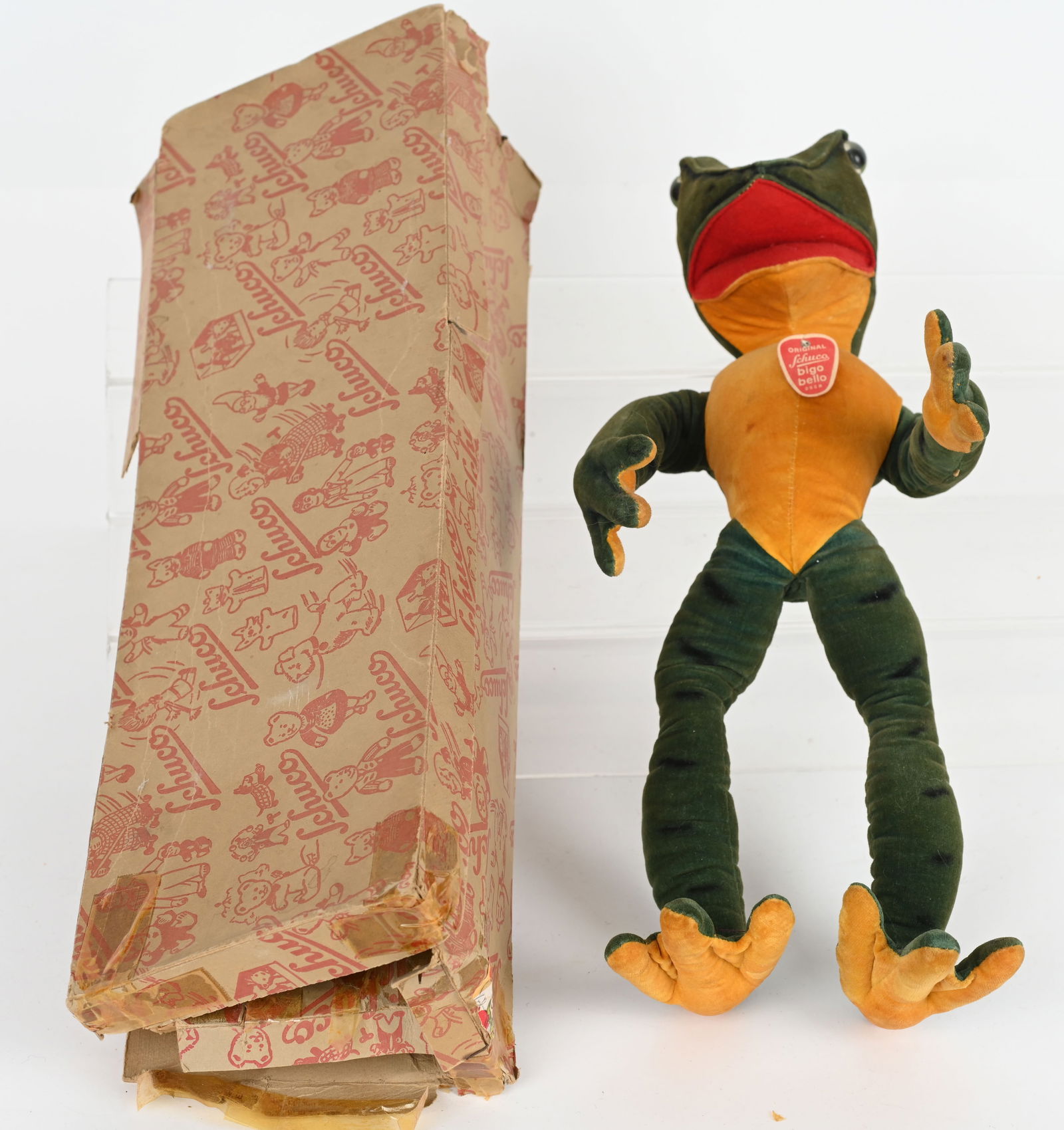 SCHUCO BIGO BELLO FROG w/ BOX: Great looking Frog. Still has original tag. Comes with partial Box. 15" Excellent