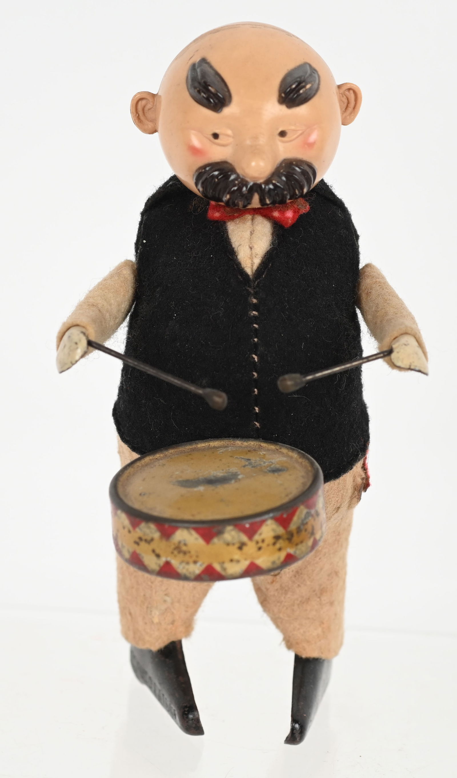 SCHUCO WINDUP FATHER WITH DRUM: All original and in great condition. Windup works. 5" Excellent