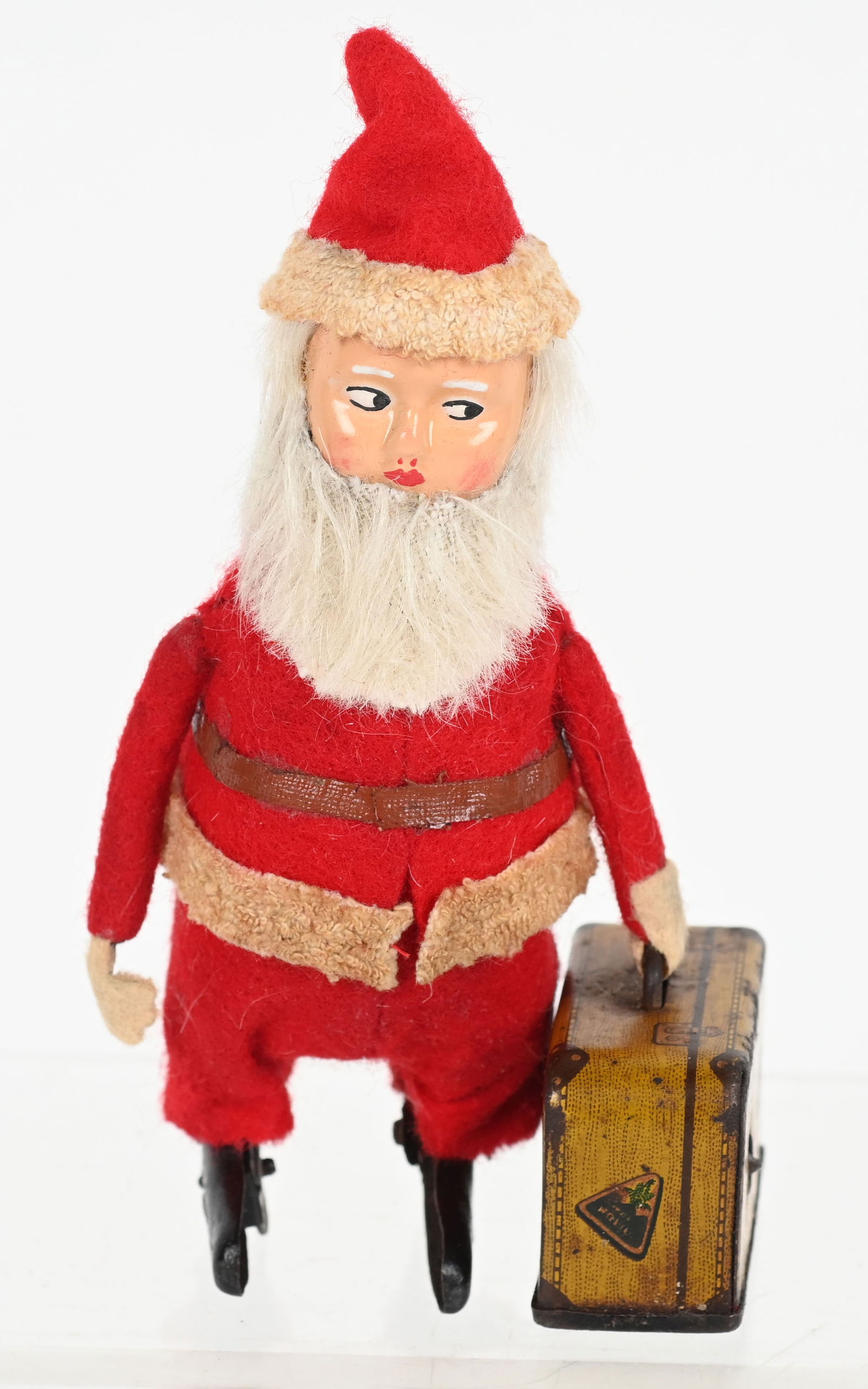 SCHUCO WINDUP SANTA CLAUS w/ SUITCASE (1 of 4)