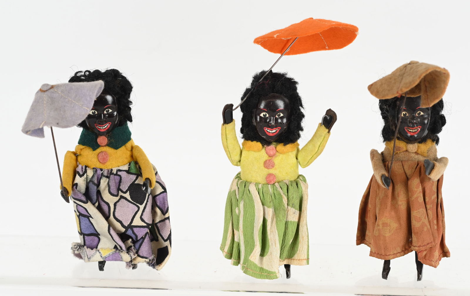 3- SCHUCO WINDUP BLACK LADIES w/ UMBRELLAS (1 of 7)