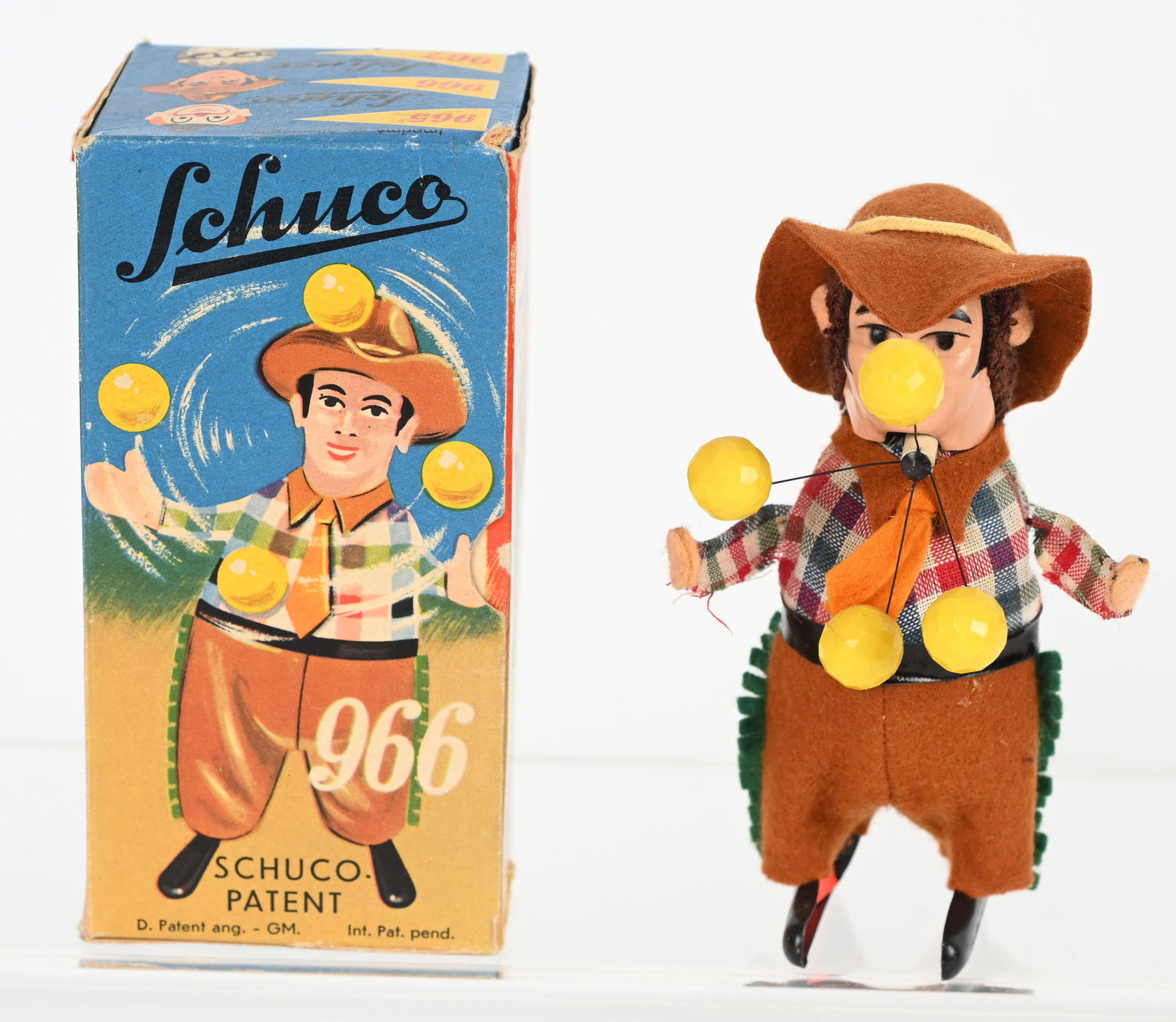SCHUCO WINDUP JUGGLING COWBOY w/ BOX (1 of 7)