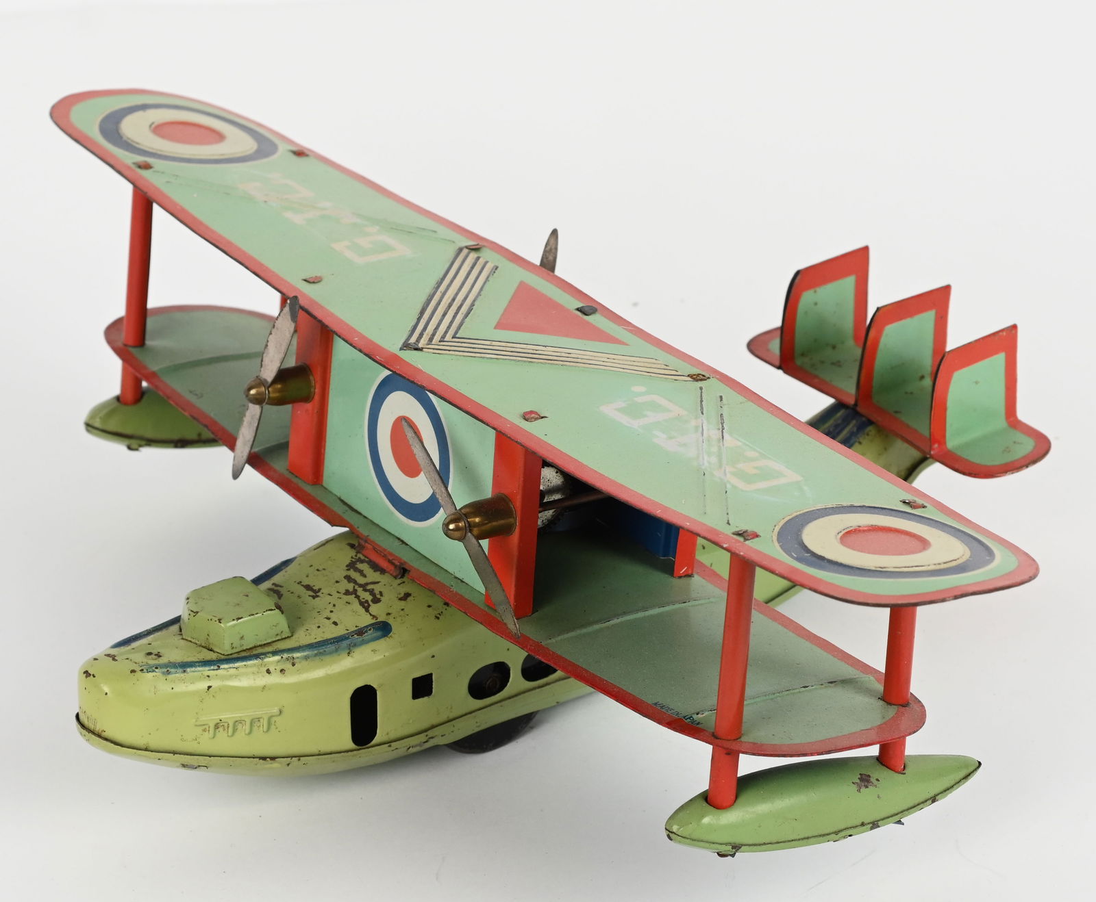 JAPAN TIN FRICTION BI-WING SEAPLANE (1 of 6)