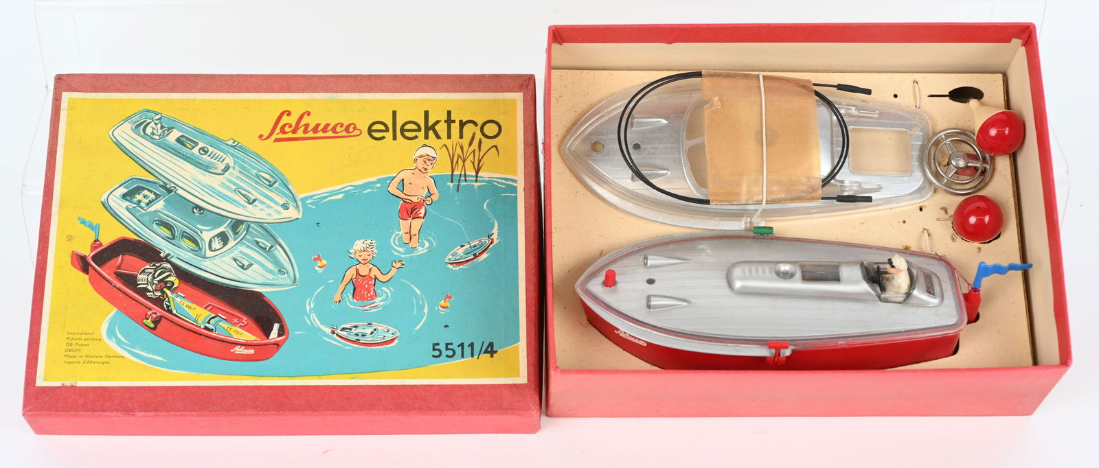 SCHUCO 5511/4 ELEKTRO BOAT SET w/ BOX (1 of 4)
