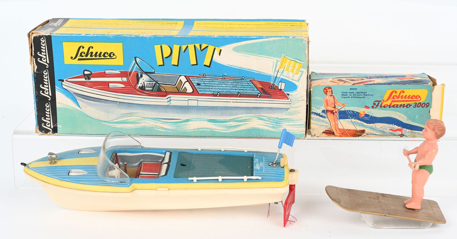 SCHUCO 3006 PITT & 3009 WATER SKIER w/ BOXES (1 of 6)
