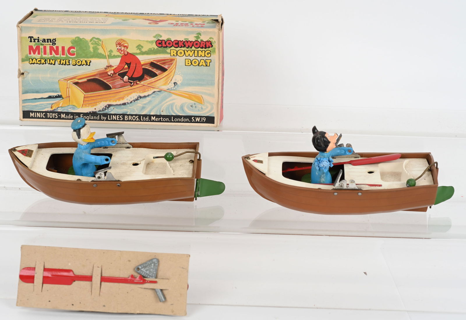 MINIC WINDUP DONALD DUCK & MICKEY MOUSE BOATS (1 of 7)