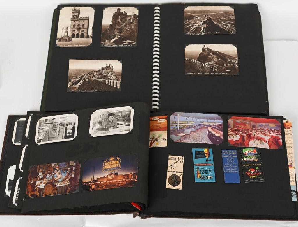 WWII US ARMY 69TH INFANTRY DIVISION PHOTO ALBUM: Stellar WWII US Army Captain's photo and post card albums while serving in the ETO and on a trip out West in the 1950's. The Officers name was John C. Smith who served with the 69th Infantry
