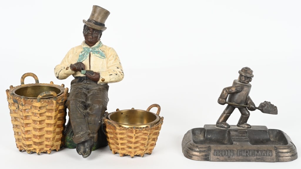 2- TOBACCIANA CAST METAL ASHTRAYS (1 of 7)