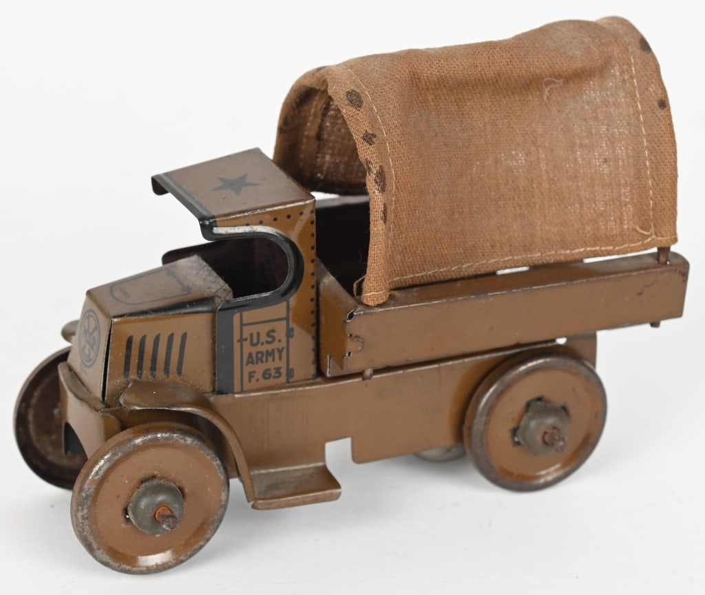 MARX TIN FRICTION MACK ARMY TRUCK (1 of 5)