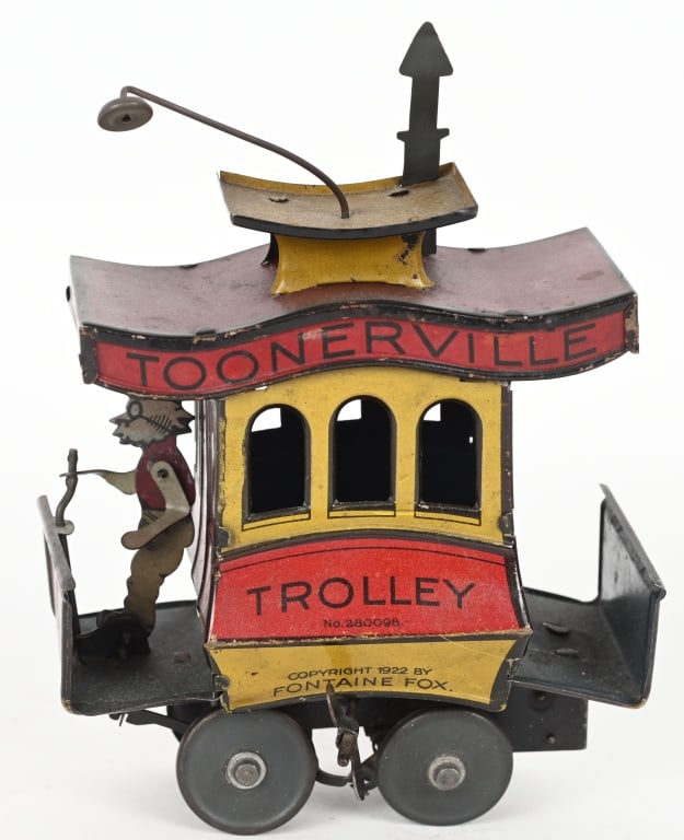 NIFTY TIN WINDUP TOONERVILLE TROLLEY (1 of 4)