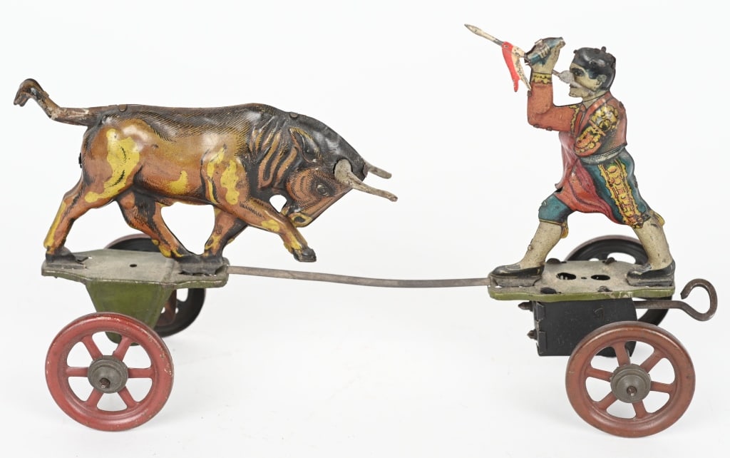 EINFALT WINDUP MATADOR & BULL PLATFORM TOY (1 of 2)