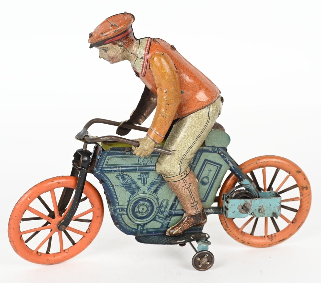 KICO TIN WINDUP MOTORCYCLE WITH RIDER (1 of 4)