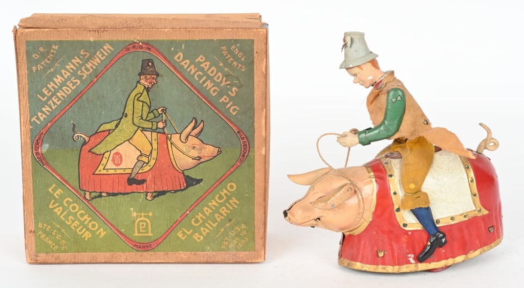 LEHMANN WINDUP PADDY'S DANCING PIG w/ BOX (1 of 8)
