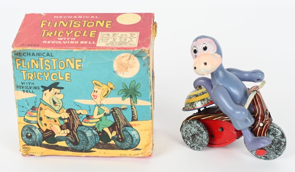 MARX WINDUP DINO ON TRIKE w/ BOX (1 of 7)